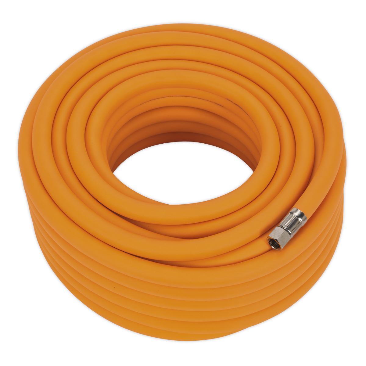 Sealey Air Hose 20m x 10mm Hybrid High-Visibility 1/4"BSP Unions AHHC2038