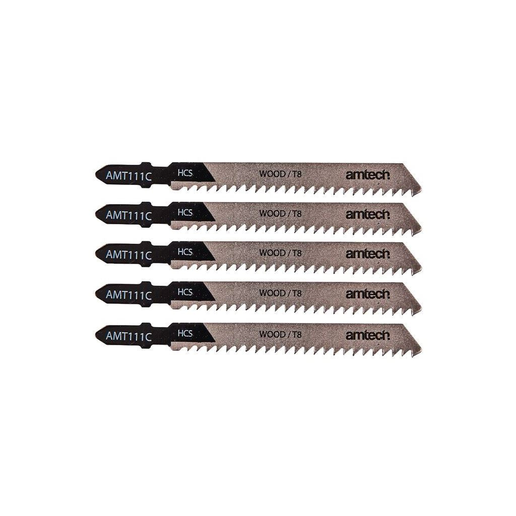 Amtech 5 Piece Wood Jigsaw Blade Set Suitable For Makita/Bosch and other brands - M1600