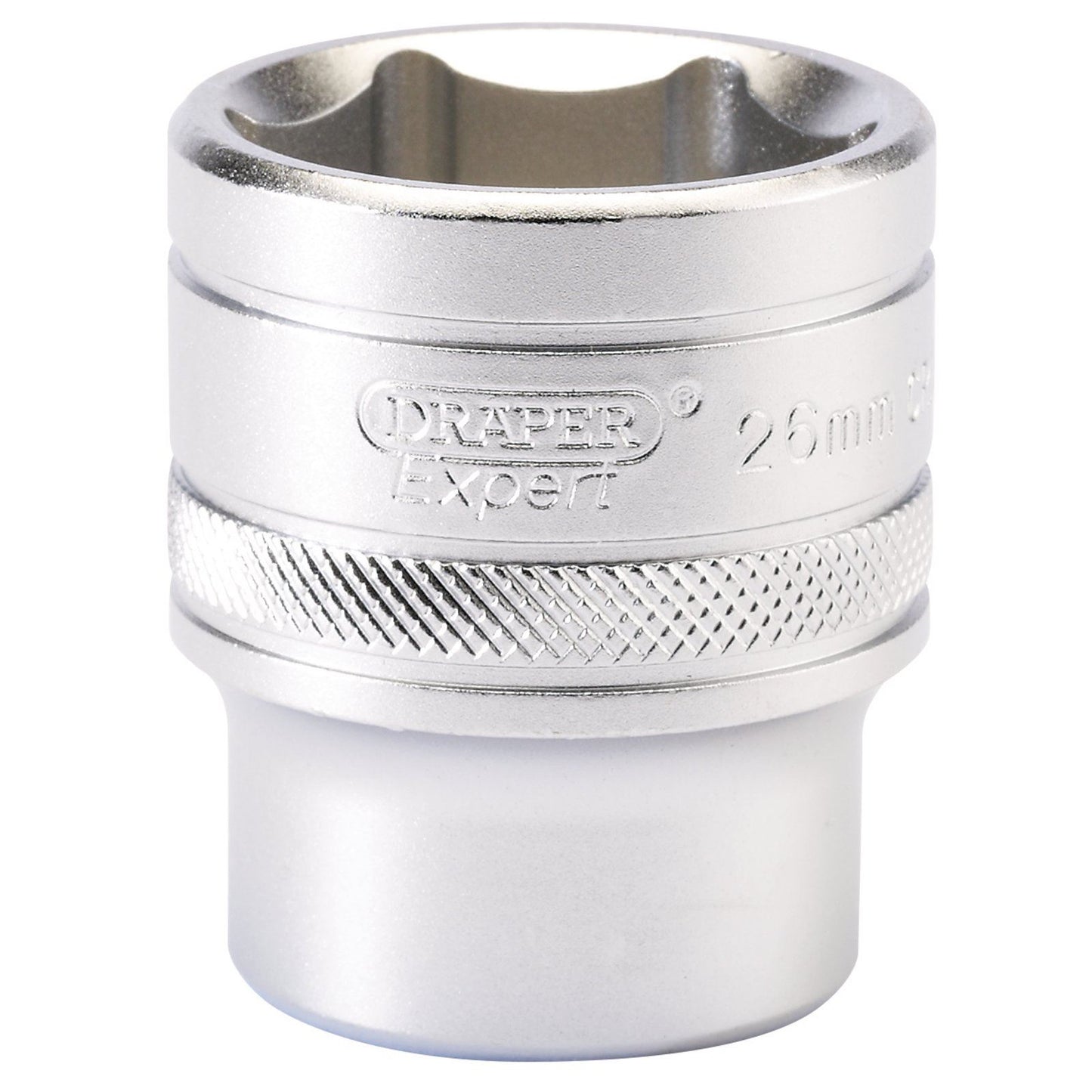 Draper Expert Quality Chrome 1/2" Square Drive 6 Point Metric Socket - 26mm - 16617