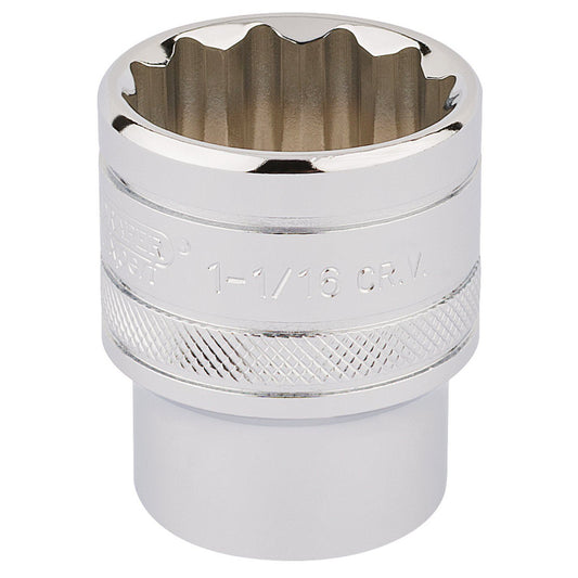 Draper H-AF/B 1/2" Square Drive Hi-Torq 12 Point Socket (1.1/16") - 33726