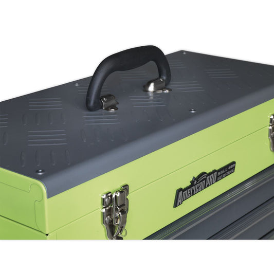 Sealey Tool Chest 3 Drawer Portable - Hi-Vis Green/Grey AP9243BBHV