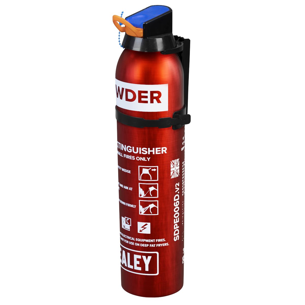 Sealey Fire Extinguisher 0.6kg Dry Powder - Disposable SDPE006D