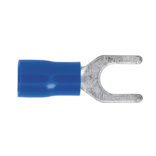 Sealey Easy-Entry Fork Terminal 5.3mm (2BA) Blue Pack of 100 BT14