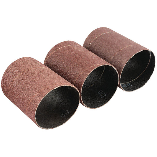 Draper Pack of Three Assorted Grit Aluminium Oxide Sanding Sleeves (45 x 60mm) - 93358