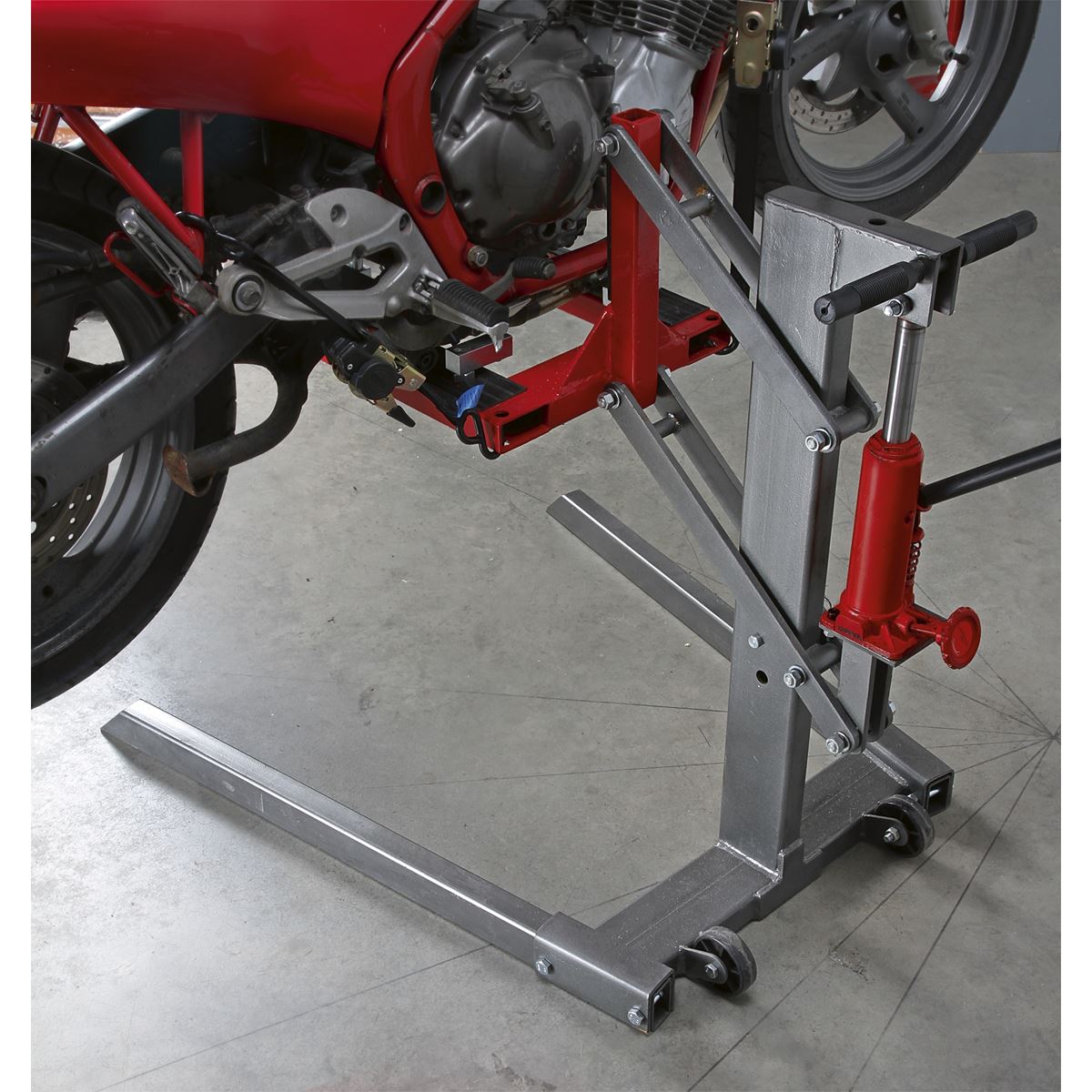 Sealey Single Post Hydraulic Motorcycle Lift 450kg Capacity MCL500