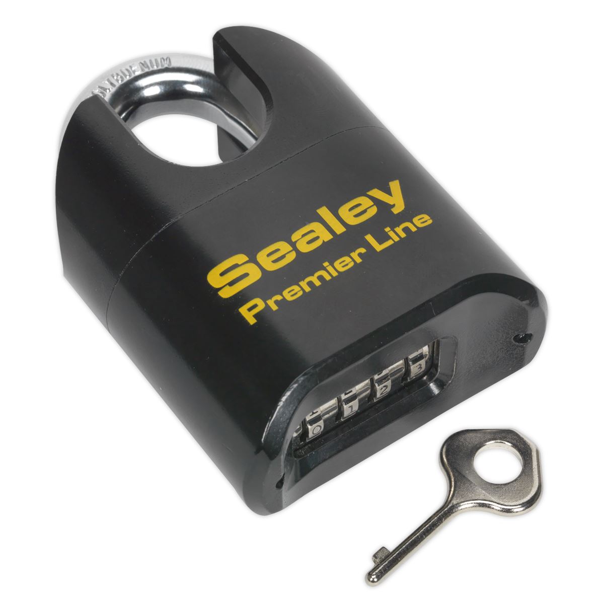 Sealey Steel Body Combination Padlock Shrouded Shackle 62mm PL603S