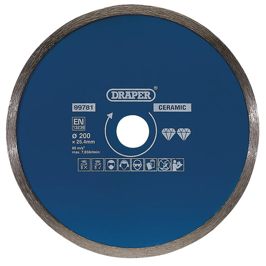 Draper 99781 Continuous Diamond Blade (200mm)