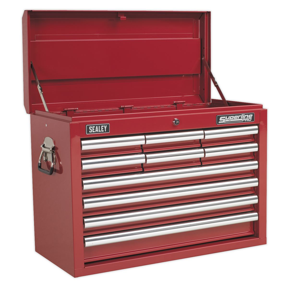 Sealey Topchest 10 Drawer - Red & 140pc Tool Kit AP33109COMBO