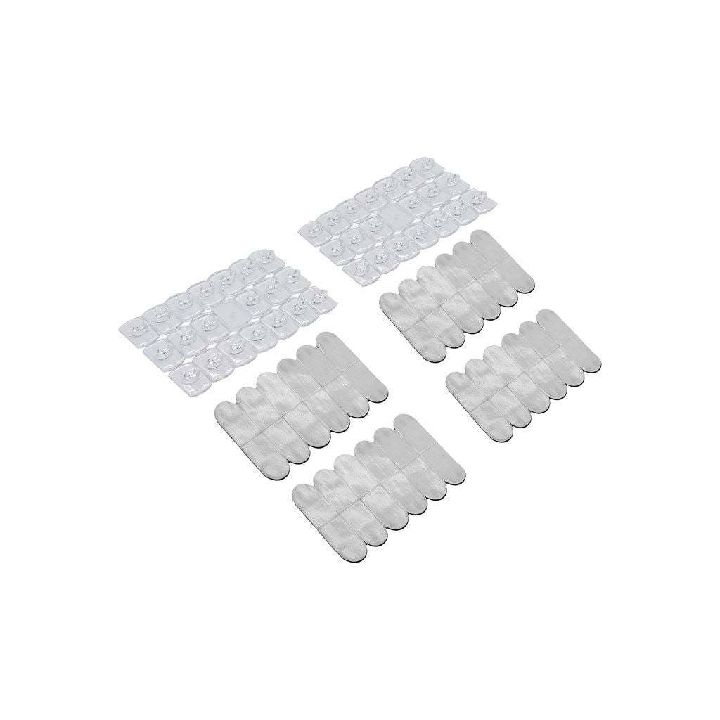 Amtech 40 piece transparent, self-adhesive handy hook set - W8309