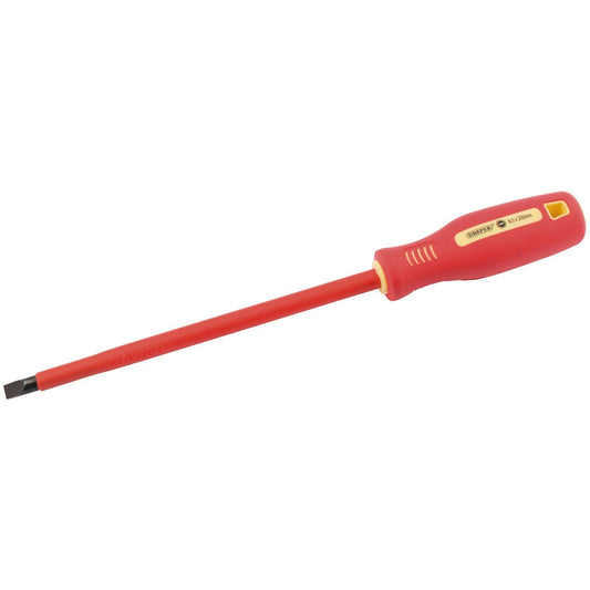 Draper 8mm x 200mm Fully Insulated Plain Slot Screwdriver - 54273