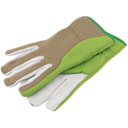 Draper Medium Duty Gardening Gloves Size Large/9 - Pig Split Leather, Breathable - 82622