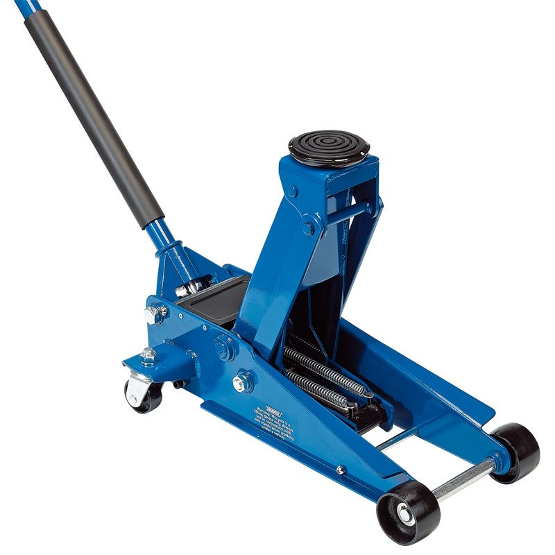 Draper 16407 Heavy Duty Trolley Jack With Twin Pistons 3 Tonne 3T