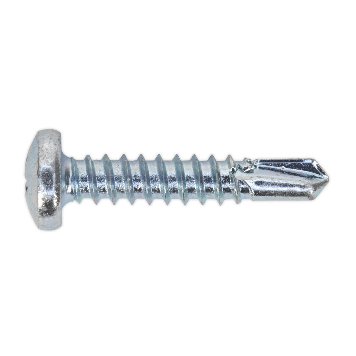 Sealey Self Drill Screw 4.8x25mm Pan Head Phillips Zinc Pk of 100 SDPH4825