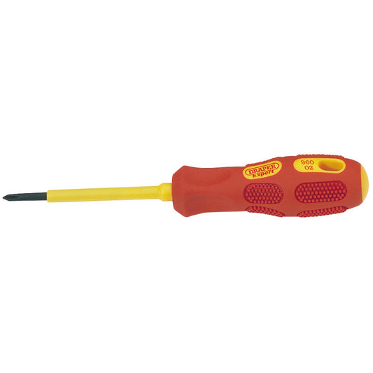 No.0 X 60mm Fully Insulated Cross Slot Screwdriver (Sold Loose) Draper 69224