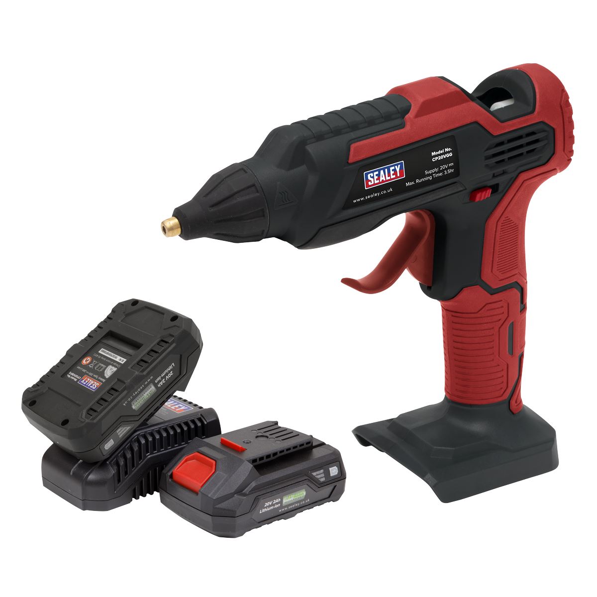 Sealey Cordless Glue Gun Kit 20V - 2 Batteries CP20VGGKIT