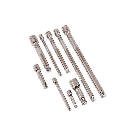 Amtech 9 Piece Wobble Extension Bar Set 3/8" 1/4" 1/2" Socket Ratchet Drive - I4257