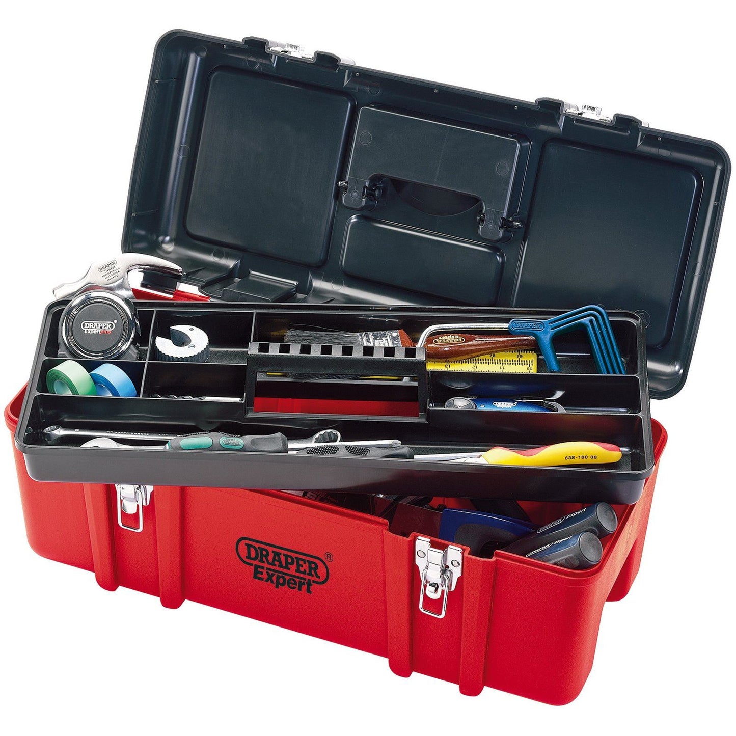 Draper Expert Plastic Tool Box with Tote Tray, 580mm TB580 - 27732