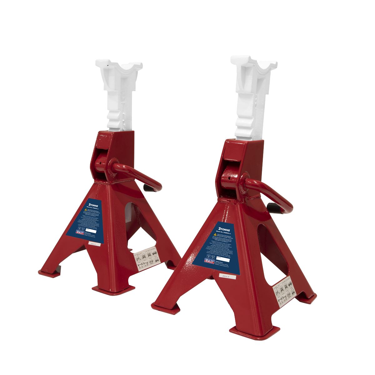 Sealey Axle Stands (Pair) 3 tonne Capacity per Stand Ratchet Type VS2003