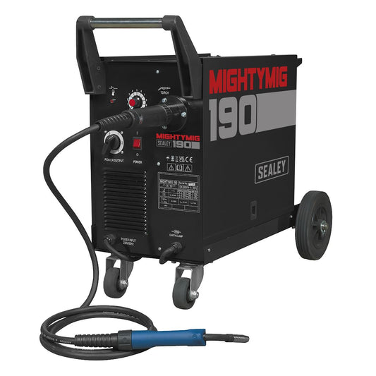 Sealey Professional Gas/No-Gas MIG Welder 190A with Euro Torch MIGHTYMIG190