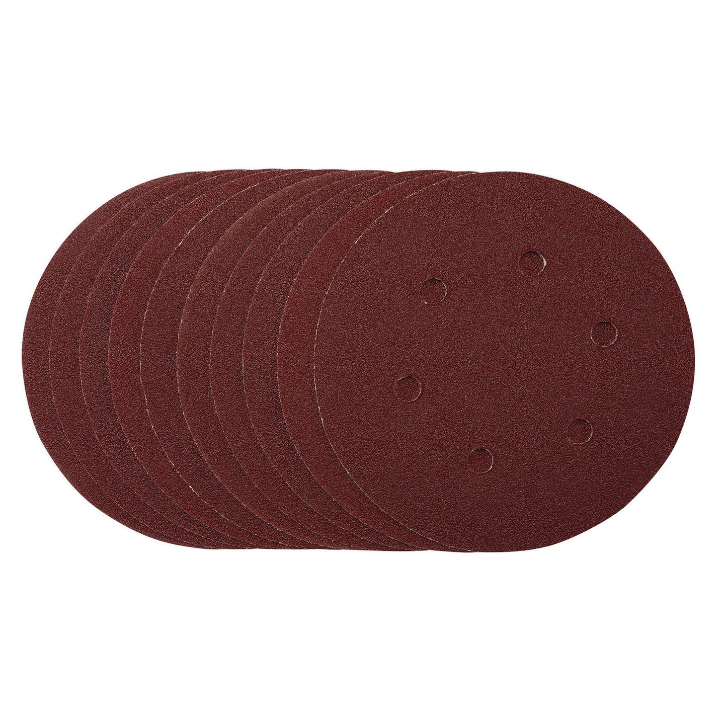 Draper Sanding Discs, 150mm, Hook & Loop, 80 Grit, (Pack of 10) SDHAL150 - 54888