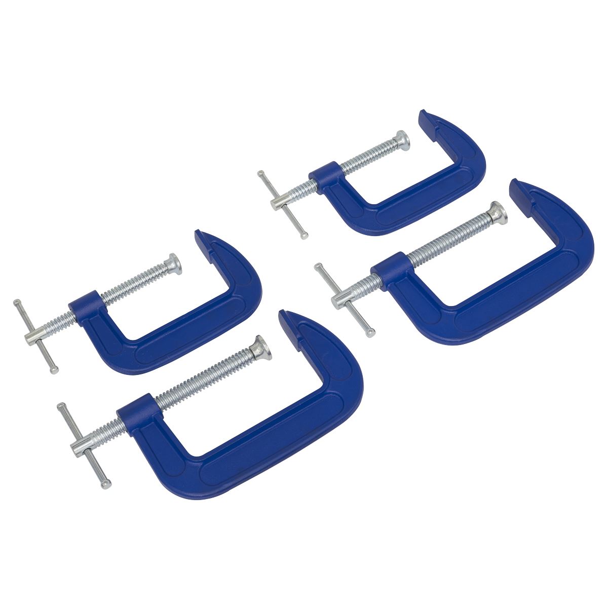 Sealey G-Clamp Set 4pc - 75mm & 100mm AK6003SET