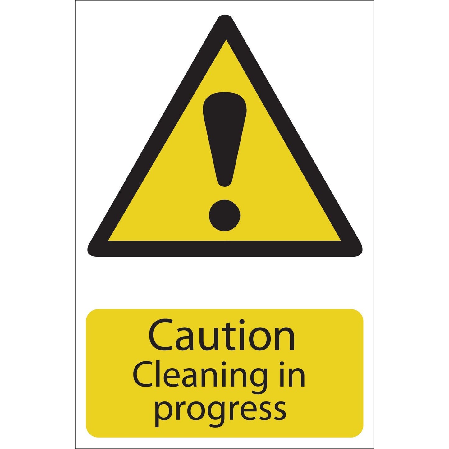 Draper Ss27 'Caution Cleaning In Progress' Hazard Sign - Pvc - 200mm X 300mm - 72440