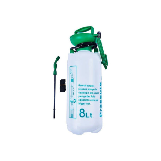 8L Manual Pressure Sprayer Knapsack Garden Spray Weeds Strap Trigger Adjustable - U2280