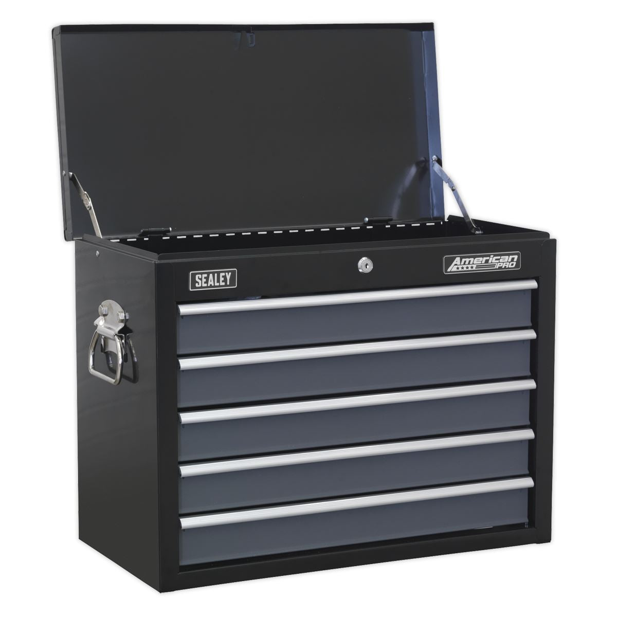 Sealey Topchest 5 Drawer with Ball Bearing Slides - Black/Grey AP3505TB