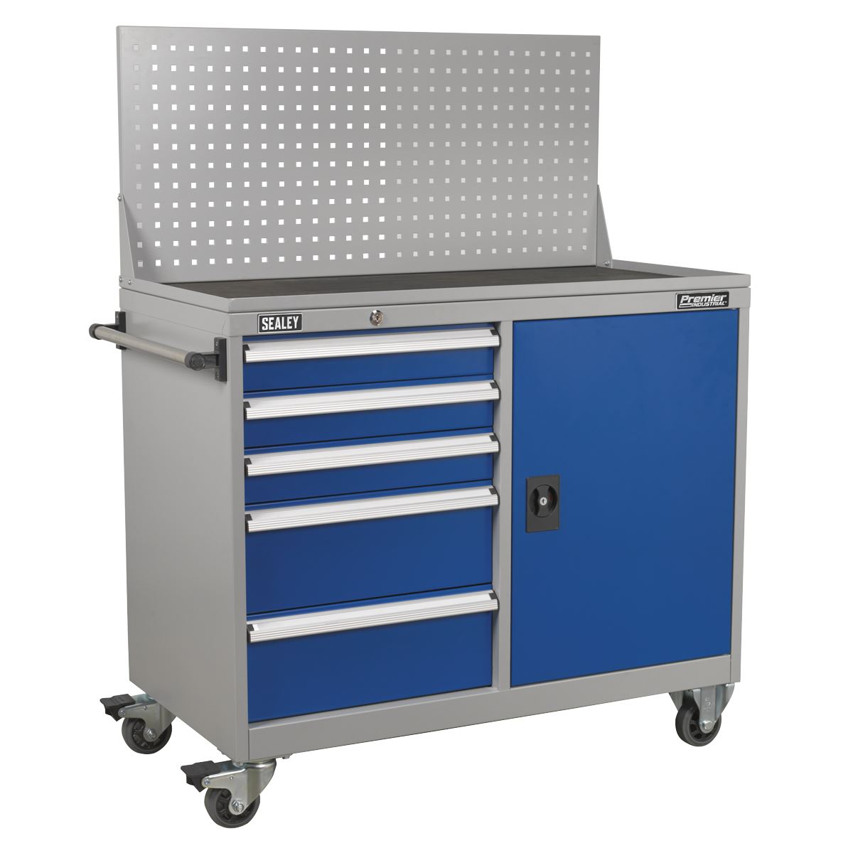 Sealey Industrial Mobile Workstation 5 Drawer & 1 Shelf Locker API1103A