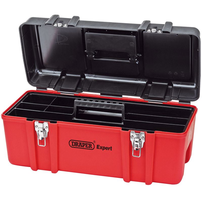 Draper Expert Plastic Tool Box with Tote Tray, 580mm TB580 - 27732