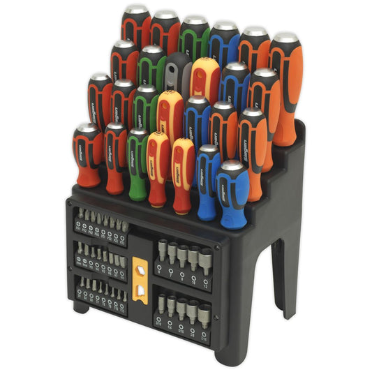 Sealey Hammer-Thru Screwdriver, Bit & Nut Driver Set 61pc S01153