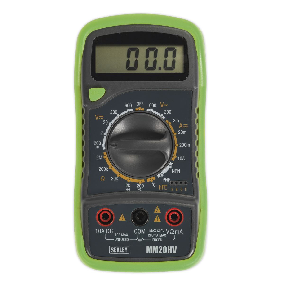 Sealey Digital Multimeter 8-Function with Thermocouple Hi-Vis MM20HV
