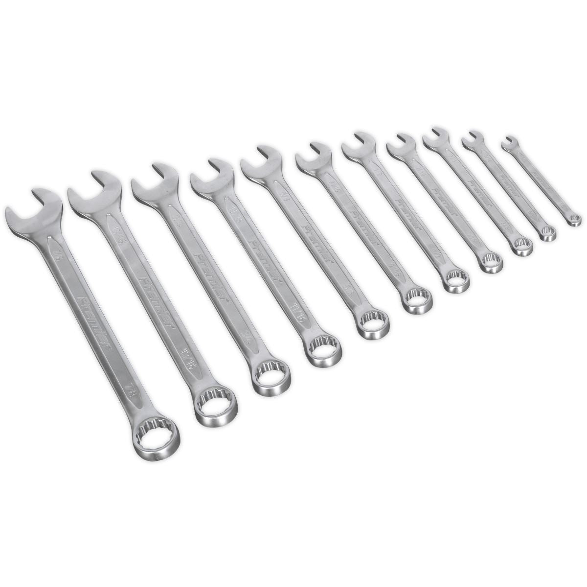 Sealey Combination Spanner Set 11pc Imperial AK63254