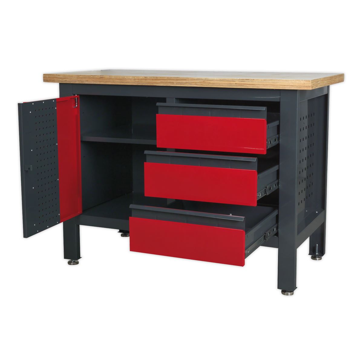 Sealey Workstation with 3 Drawers & Cupboard AP1372B