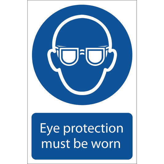 Draper Eye Protection Must Be Worn Self Adhesive Sign Notice - 72080