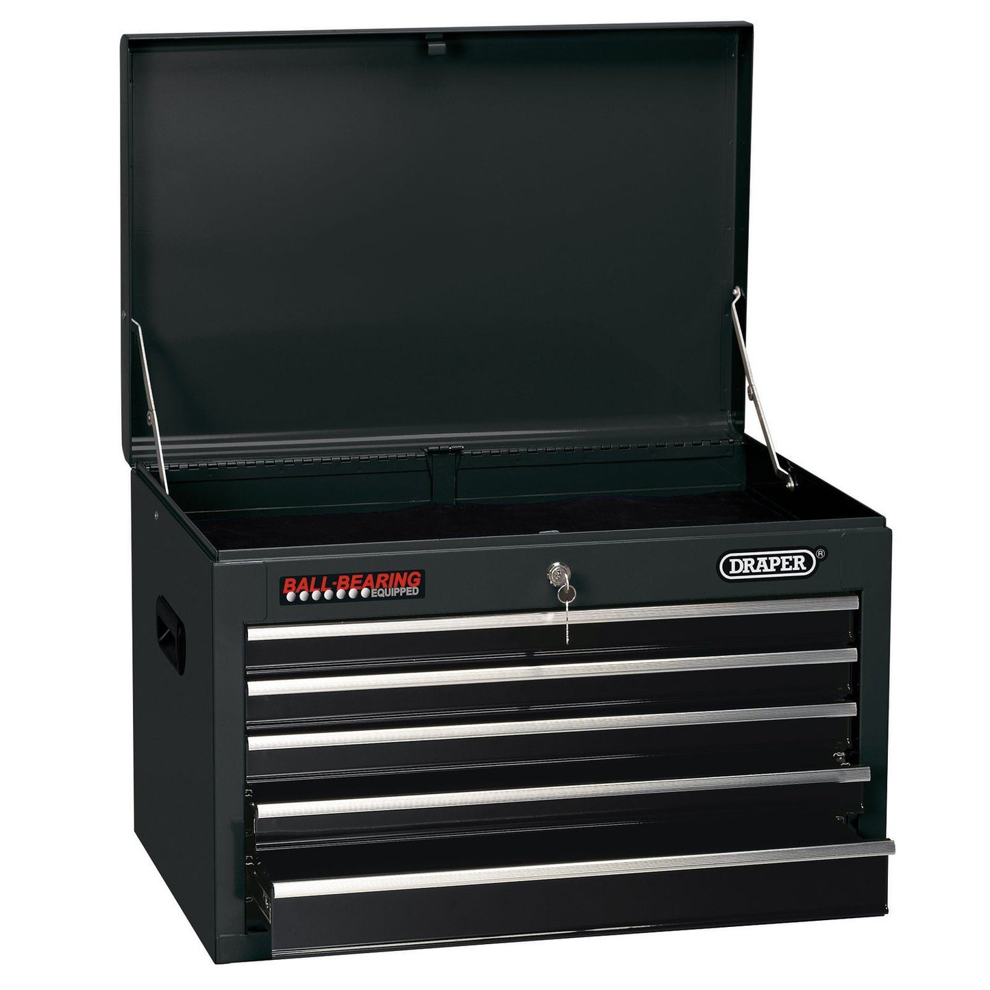 Draper 26" Tool Chest 5 Drawer Black Ball Bearing Runners 35737