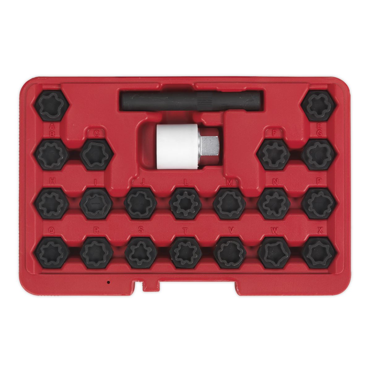 Sealey Locking Wheel Nut Key Set 22pc - Audi SX206