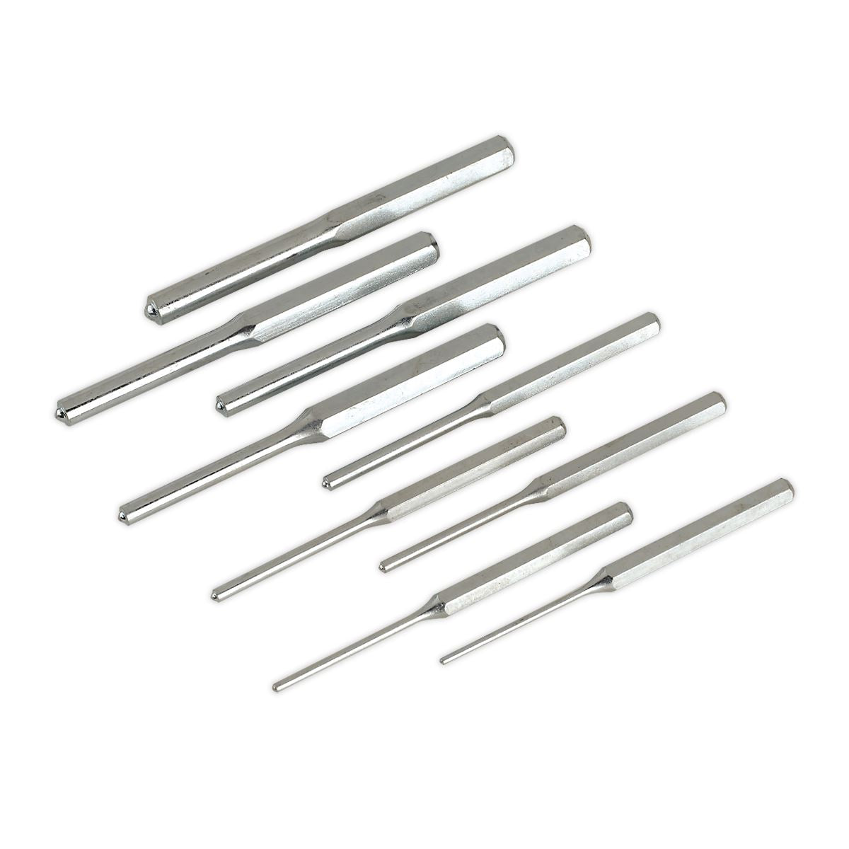 Sealey Roll Pin Punch Set 9pc 1/8-1/2" Imperial AK9109