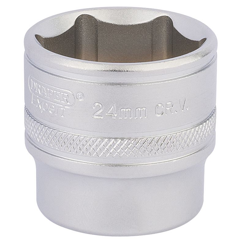 Draper 3/8" Square Drive Hi-Torq 6 Point Socket (24mm) - 17546