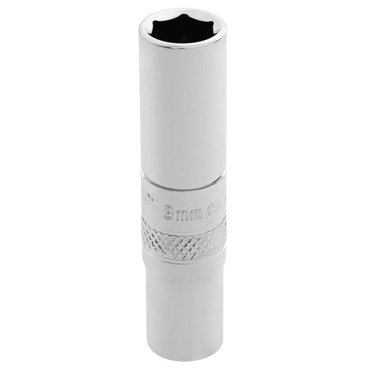 Draper Expert 1/4" Square Drive Hi-Torq 6 Point Deep Socket (8mm) - 32675