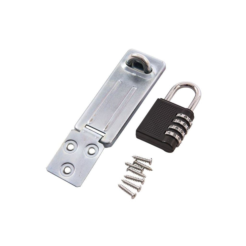 Padlock Heavy Duty Security Combination Hasp Staple Shed Gate Garage Secure Lock - T2325