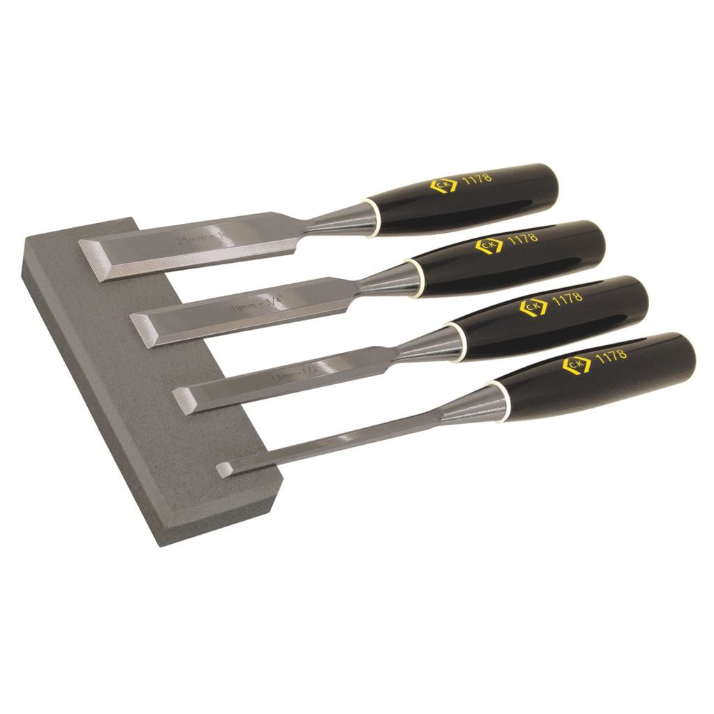 CK Tools Wood Chisel Set + Stone T1180