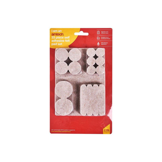 33 Piece Self Adhesive Felt Pad Set Self Adhesive Furniture Floor Protectors - S5335