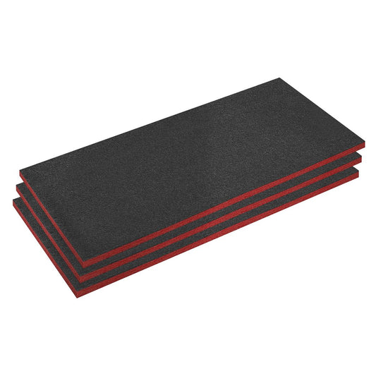 Sealey Easy Peel Shadow Foam Red/Black 30mm - Pack of 3 SFPK30R