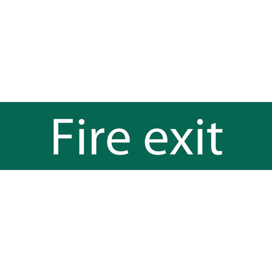 Draper Fire Exit Self Adhesive Sign Notice Safety 73213