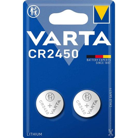 Varta Lithium Button Cell Battery CR2450 3 V 570 mAh 2-Blister Silver