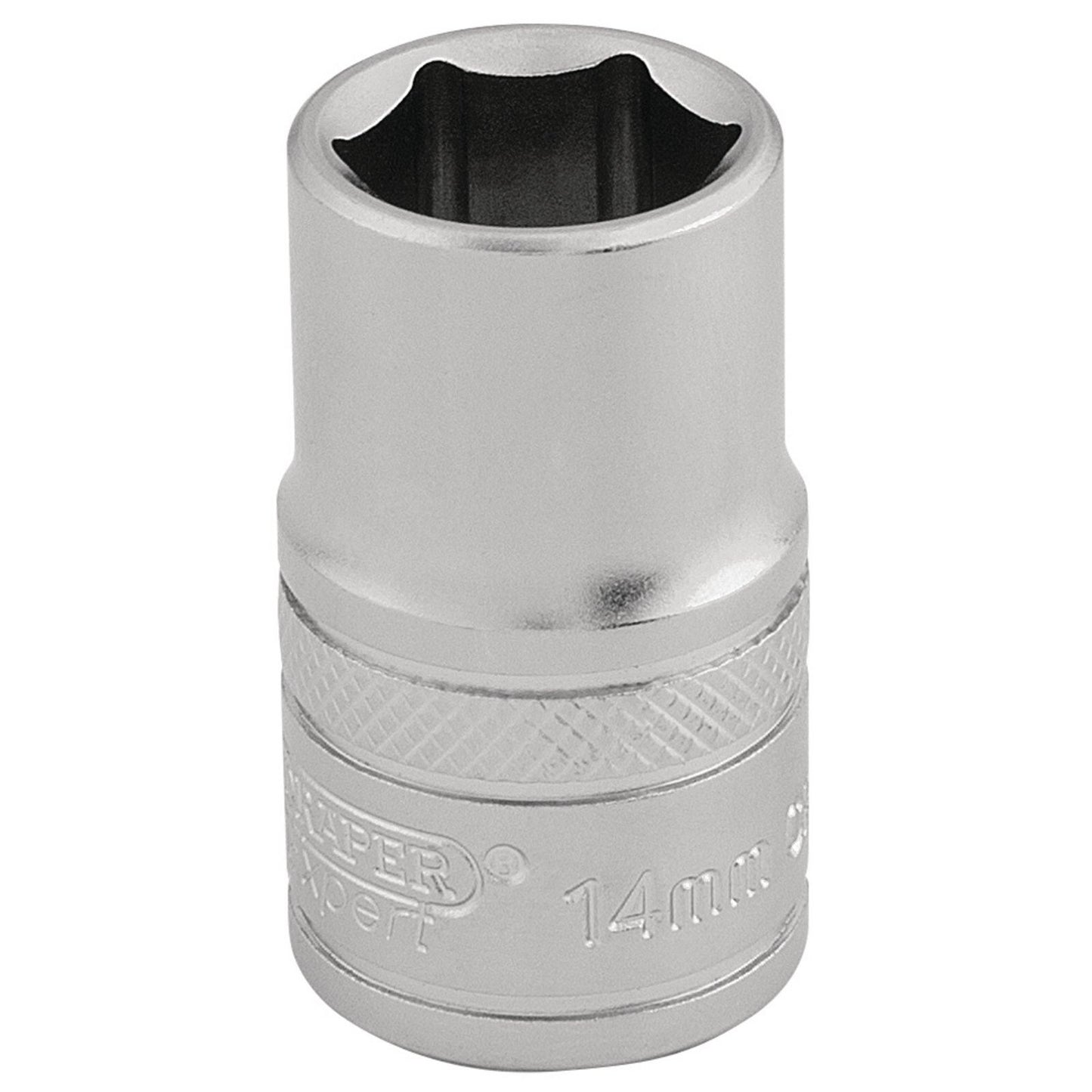 Draper Expert Quality Chrome 1/2" Square Drive 6 Point Metric Socket - 14mm - 16604