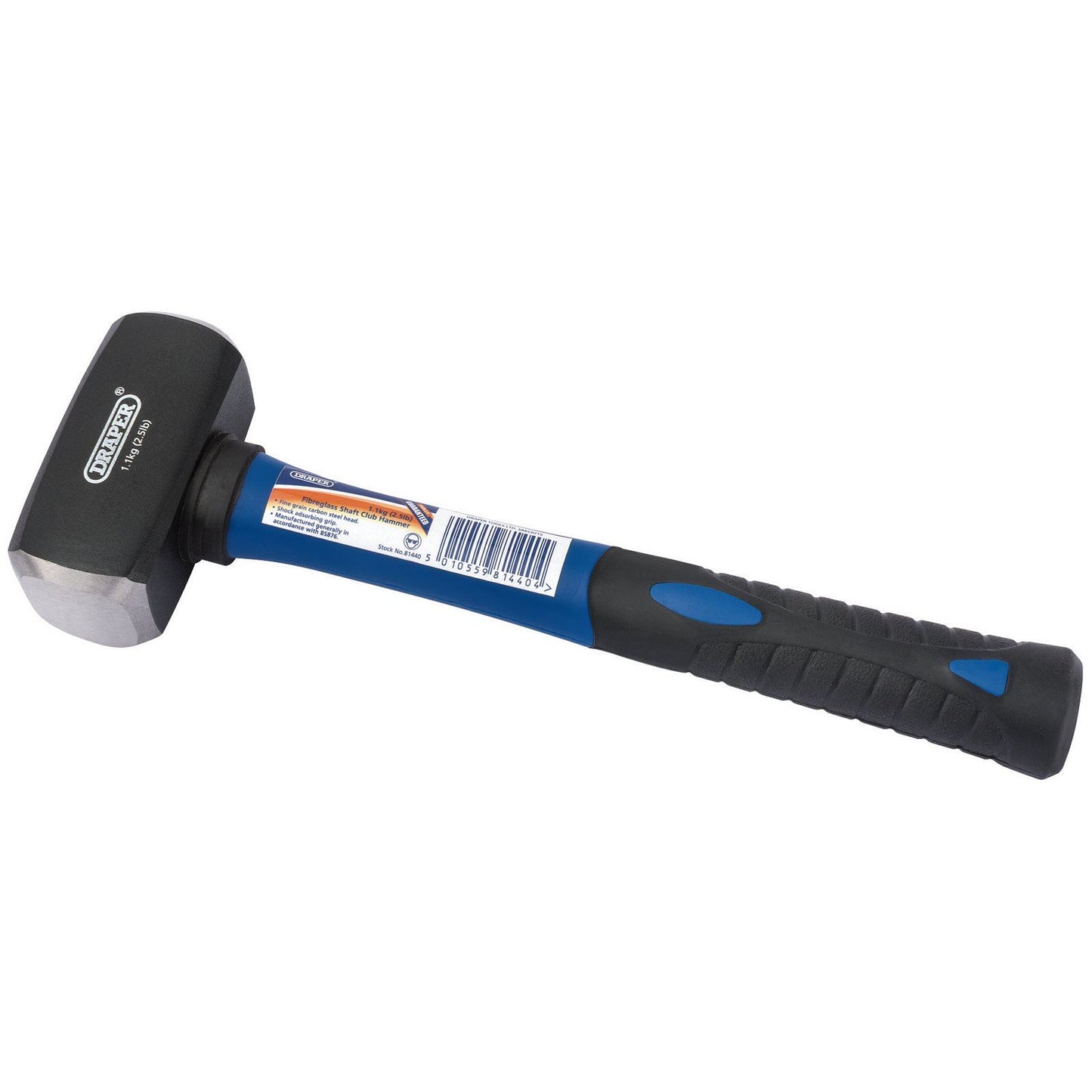 1x Draper Fibreglass Shaft Club Hammer - 1Kg - 2.2Lb - 81440