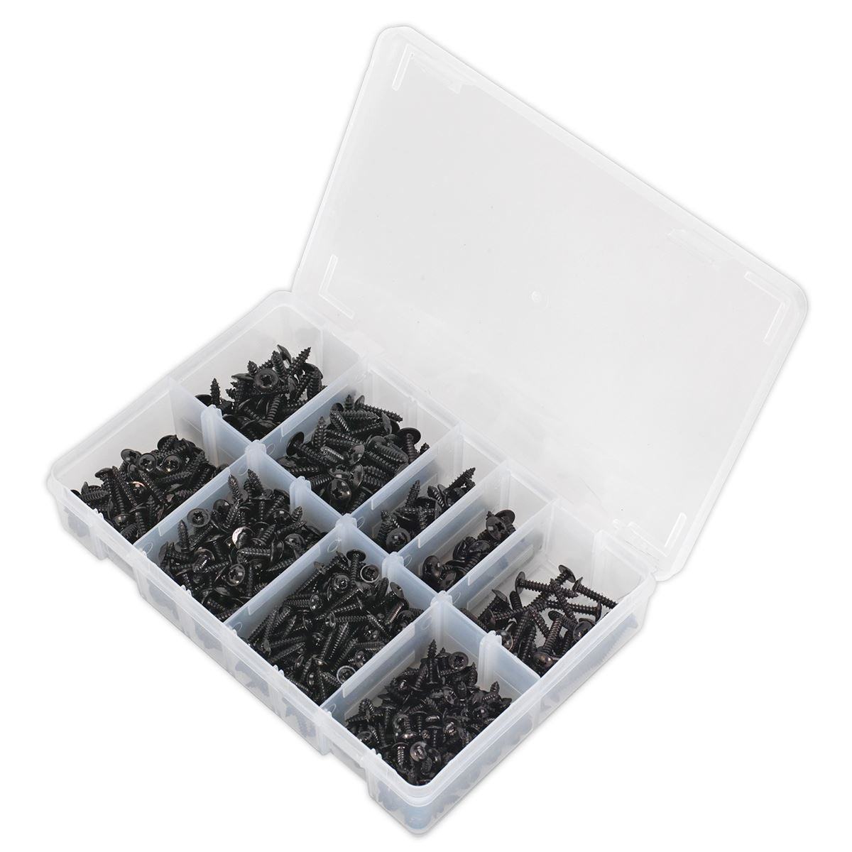 Sealey Self Tapping Screw Assortment 700pc Flanged Head AB066STBK