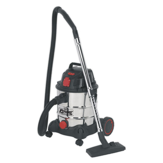 Sealey Vacuum Cleaner Ind 20L 1400W/230V S/Less Drum Auto Start PC200SDAUTO
